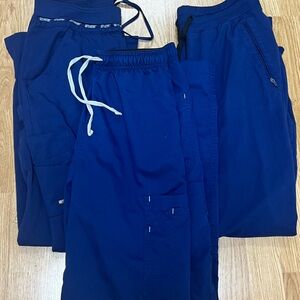 Navy Blue Greys Anatomy Scrub Pants Set